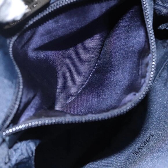 LOEWE Anagram Chain Shoulder Bag Leather Gray Gold Auth mr1092 - Picture 10 of 16